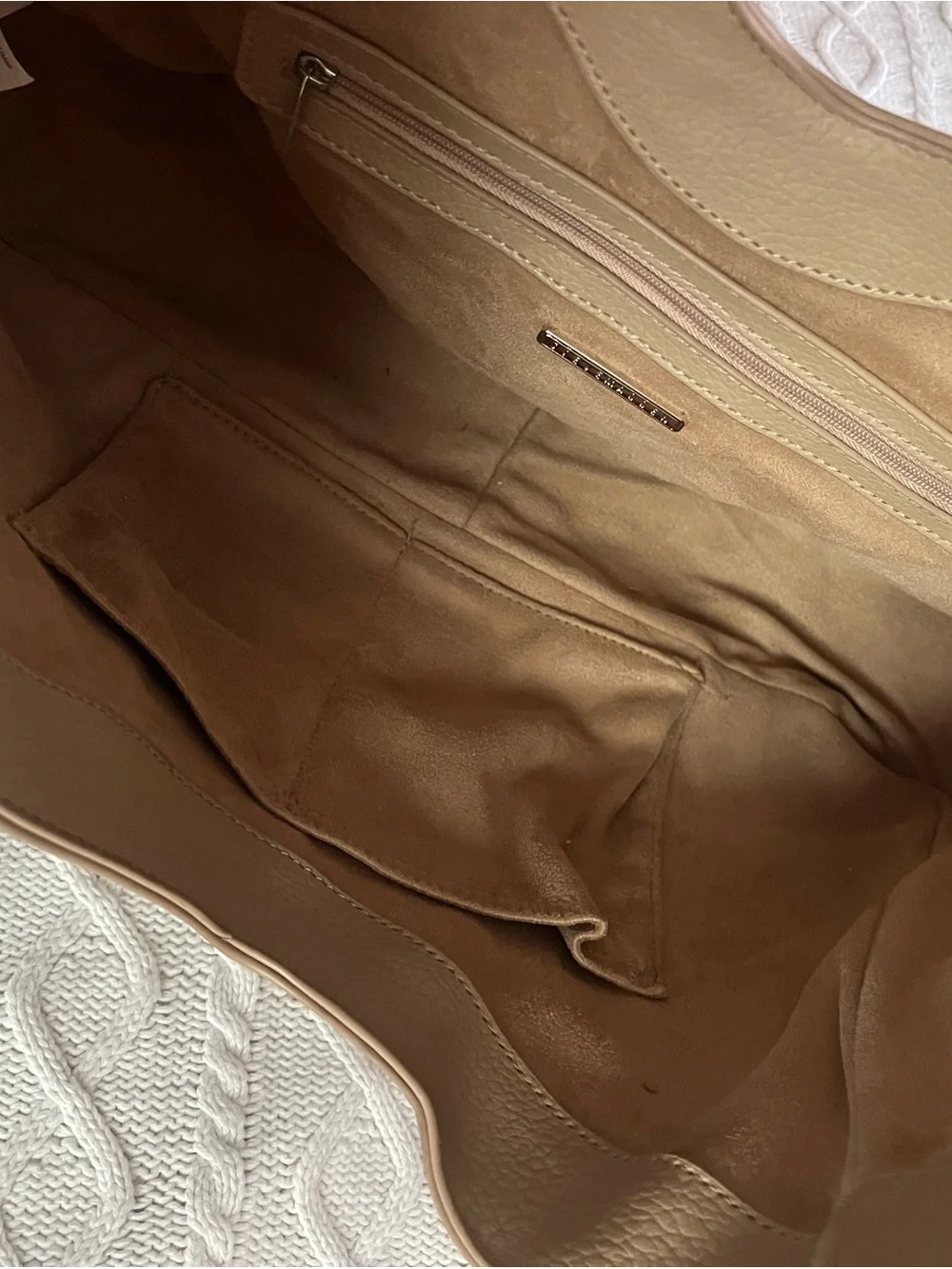 Steve Madden Taupe Large Vintage Hobo Bag With Adjustable Strap